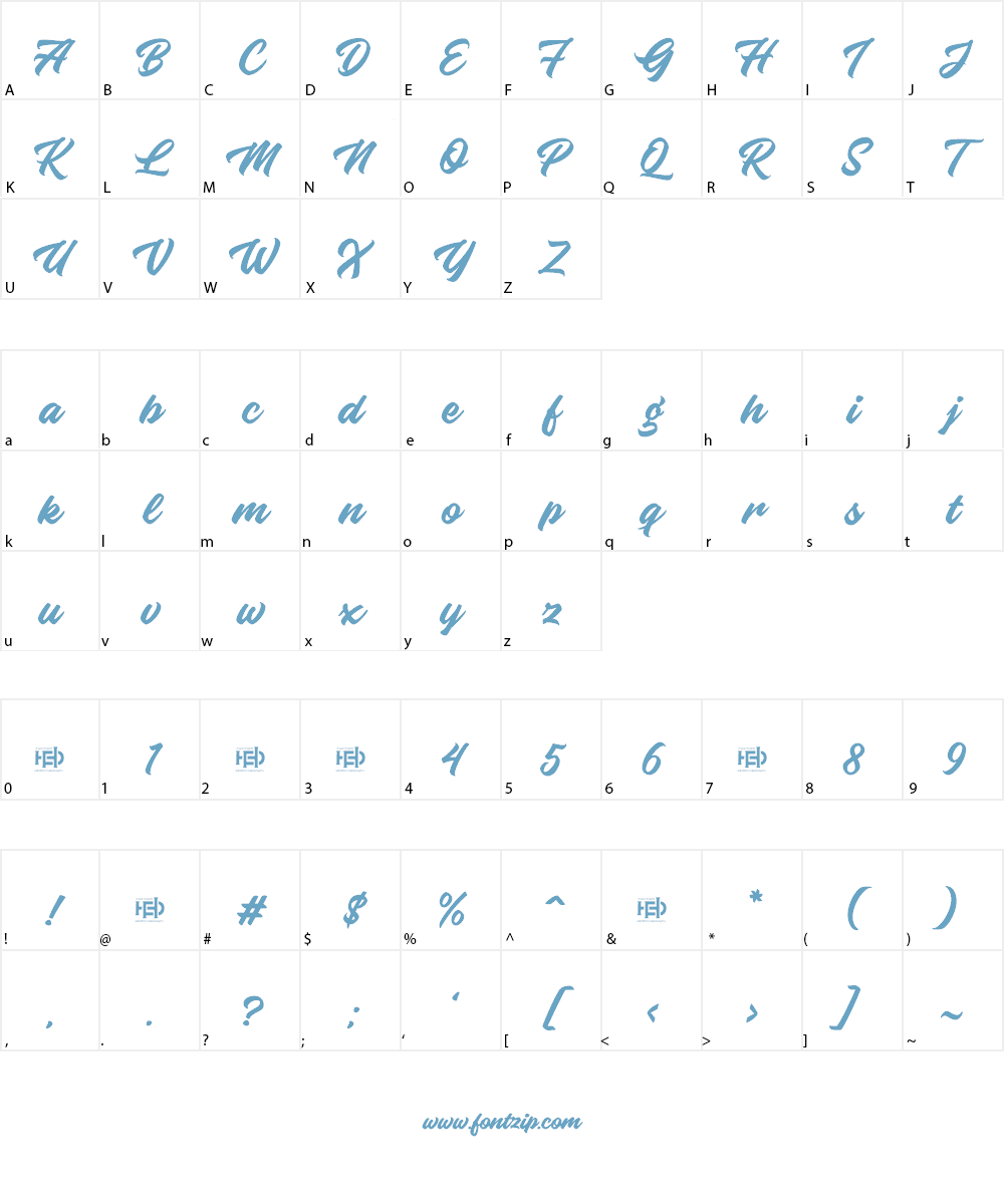 Knight Brush Demo Font Character